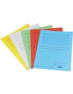 PAQ 25 SUBCARPETA CON VENTANA Fº 160G COLOR BLANCO